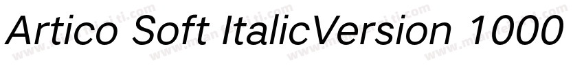 Artico Soft ItalicVersion 1000字体转换
